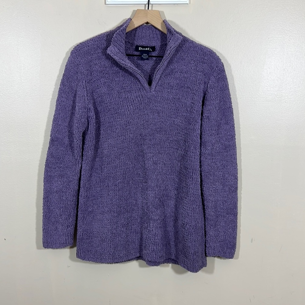 Women’s Denim & Co size medium purple pullover jacket, super soft
